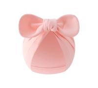 Bonnet en coton extensible pour nouveau-né fille de 0 à 3 mois avec joli nœud pour photos d'hôpital, champagne, taille unique