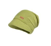 Bonnet en fourrure pour femme - Hiver - Poils en peluche - Protection thermique - Chapeau en cuir - Pour homme et femme, vert, taille unique