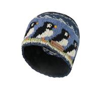 Bonnet en laine tricotée à la main pour femme Motif macareux Multicolore Taille unique Fait main Pachamama