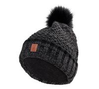 Bonnet en maille Deerhunter Lady avec doublure polaire noir
