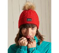 Bonnet en maille torsadÃ©e femme Superdry Lux Gris TU