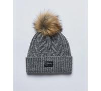 Superdry Bonnet en maille torsadée femme Lux Gris Doux Marl Taille Unique
