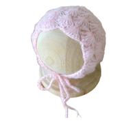 Bonnet en mohair doux pour nouveau-né - Couleur unie - Fait à la main et respirant - Bonnet tricoté pour photographie de bébé