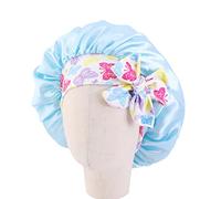 Bonnet en réversible doux pour avec nœud papillon Élasticité Bonnet de nuit pour bébé Turban de nuit pour bohème Chapeau de bohème Protection en