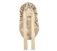 Bonnet en satin avec cravate pour femme Couleur solide Band élastique dormant Bonnet Long Bonnet Night Braid Bonnet, Gold, Braid Bonnet