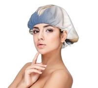 Bonnet en satin blanc colombe volant au soleil, bonnet de cheveux pour dormir, bonnet de sommeil doux double couche en soie pour femme, cheveux naturels, bouclés, cheveux longs tressés