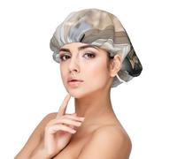 Bonnet en satin de soie avec motif chat assis sur le rebord de la fenêtre, bonnet de couchage doux double couche en soie pour femme, cheveux longs bouclés naturels tressés
