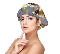 Bonnet en satin de soie avec motif paresseux de dessin animé, bonnet pour cheveux, bonnet de couchage doux double couche en soie pour femme, cheveux longs tressés naturels bouclés