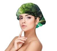 Bonnet en satin doux pour femme - Imprimé d'eau tranquille, réglable et respirant pour cheveux longs, idéal pour l'heure du coucher, le soin des cheveux et un sommeil confortable, noir, taille unique