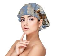 Bonnet en satin pour cheveux longs tressés et bouclés - Pour le sommeil - Doux - Double couche - Pour femme
