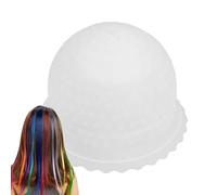 Bonnet en silicone pour mettre en évidence les cheveux, chapeau de teinture de salon de coiffure pour homme et femme, bonnet perforé réutilisable avec aiguille