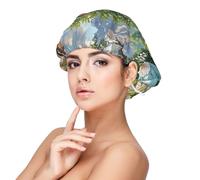 Bonnet en soie de style campagnard britannique, bonnet de cheveux pour dormir, bonnet de sommeil doux double couche en soie pour femme, cheveux longs bouclés naturels tressés