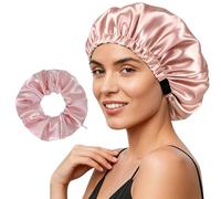 Bonnet en soie pour dormir, bonnet de sommeil en satin de soie, bonnet pour cheveux bouclés, longue nuit, bonnet de sommeil pour femme, bonnet en satin