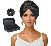 Bonnet en soie pour dormir pour des cheveux sains et longs | Bonnet de sommeil en soie pour éviter les frisottis et la casse | Bonnet en soie pour femme avec boucles et tous les types de cheveux