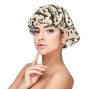 Bonnet en soie pour homme et femme endormie, réglable, élastique, réaliste, imprimé poisson dessiné à la main, bonnet en satin pour dormir, doux et confortable, cheveux bouclés en satin pour dormir