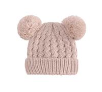 Bonnet En Tricot À Pompons Pour Filles,Bonnet Pour Enfants,Bonnet Pour Tout-Petits,Accessoires Monochromes Pour S,Trucs Plus Chauds,Mignon,Automne,Hiver - Type No.3