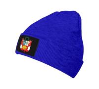 Bonnet en tricot avec emblème du Pérou pour l'hiver péruvien - Pour homme et femme, bleu, Taille unique