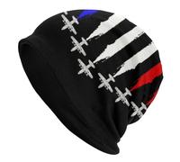Bonnet en Tricot Chaud Hiver,Hercules Gunship Avion Militaire Rouge Blanc Bleu C130 Équipement Bonnet Femme Bonnet tricoté pour Femmes Hommes Tuques Chauds d’Hiver Casquettes