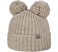Bonnet en Tricot Double Pom by Lierys beige clair One Size