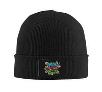 Bonnet en Tricot Drapeau Azerbaïdjanais Roses Doux Beanie Tricoté Stretchy Watch Hat pour Homme Plein Air Course