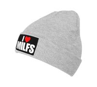 Bonnet en Tricot Drôle - J'aime Les Milfs - I Love Les Milfs Respirant Bonnets Mode Bonnet Tricoté pour Course À Pied Ski Homme