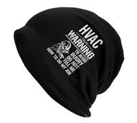 Bonnet en Tricot Évitez Les Blessures, Ne Me Dites Pas Comment Faire Le Travail. Technicien CVC Noir Léger Bonnet Beanie Slouchy Beanie Knit pour Outdoor Hiver Ski