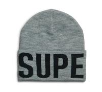 Bonnet en tricot griffÃ© femme Superdry ArgentÃ© TU