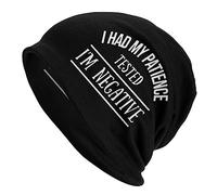 Bonnet en Tricot J'Ai Fait Tester Ma Patience, Je suis Négatif Anti-Odeurs Beanie Knit Classique Knit Cap pour Ski Sport Hiver