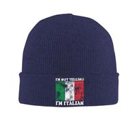 Bonnet en Tricot Je Ne Crie Pas, Je suis Italien Bonnet Hiver Thermique Mode Chapeau Tricoté pour l'escalade Décontractée Temps Froid