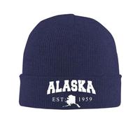 Bonnet en Tricot L'Alaska, La Dernière Frontière Extensible Chapeau Tricoté Thermique Bonnet Thermo pour Ski Conduite Décontractée