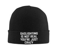 Bonnet en Tricot Le Gaslighting n'est Pas Réel, Tu ES Juste Fou Unisexe Casquette De Crâne À Revers Respirant Bonnet Hiver pour Temps Froid Course À Pied Femme