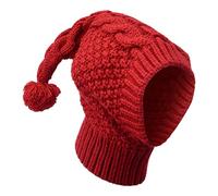 Bonnet en tricot pour chien avec cache-oreilles - Bonnet d'hiver en tricot doux - Capuche confortable pour chiot - Protection du cou et de la tête - couvre-chef - Vêtement pour pique-nique - Oui