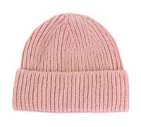 Bonnet Enfant Bonnet en Tricot Chapeau d'hiver Chaud Casquette de Ski Calottes d'hiver Thermique Beanie Caps pour Garçons et Fille (FR/ES, Alpha/Lettres, Taille Unique, Rose)