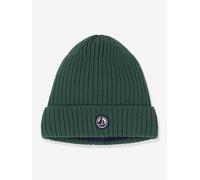 Bonnet enfant coton doublé polaire marine 6/8A