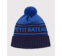 Bonnet enfant jacquard en tricot doublé polaire Petit Bateau - bleu - Taille 3/4 ans 3/4A bleu/bleu
