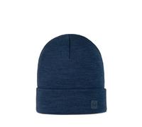 Bonnet épais en laine mérinos femme Buff Solid Bleu TU