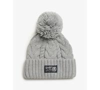 Bonnet épais en maille torsadée femme Superdry Gris TU