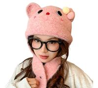 Bonnet épais en tricot pour enfants, motif dessin animé, pour l'escalade, le ski, le sport, chapeau d'ours blanc, couvre-chefs surdimensionnés pour adultes, femmes, hommes et enfants, b, Taille unique