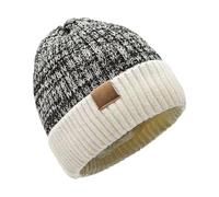 Bonnet épais en tricot pour escalade, ski, sport, bandes élastiques à revers, blanc, taille unique