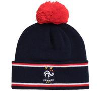 Bonnet - EQUIPE DE FRANCE - Pompon FFF - Taille adulte - Acrylique - Blanc