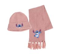 Bonnet et Ã©charpe Cerda Disney Stitch Rose TU