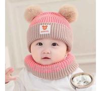 Bonnet Et Écharpe En Forme D'ours Au Crochet Pour Bébé,Chapeau Chaud Pour Enfants,Bonnet Pour Bébé,Tout-Petit,Garçons Et Filles,Hiver,1 Ensemble - Type Hat With Scarf-A-10pcs