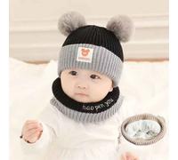 Bonnet Et Écharpe En Forme D'ours Au Crochet Pour Bébé,Chapeau Chaud Pour Enfants,Bonnet Pour Bébé,Tout-Petit,Garçons Et Filles,Hiver,1 Ensemble - Type Hat With Scarf-B-10pcs