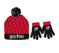 Bonnet et gants - Harry Potter - Rouge et noir - 100% acrylique - Taille 52/54 cm