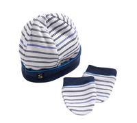 Bonnet Et Moufles Marinière - Baby Sailor Bleu/blanc 0/1M(50/54)