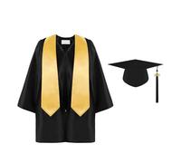 Bonnet et robe de graduation préscolaire 2026 - Costume de Diplôme - Ensemble Toge Graduation Maternelle Béret & Gland | Pour remise des diplômes Photo en te Banquet Photographie Performances
