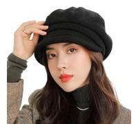Bonnet Femme Barette 56-58cm Mode Femme Basque Bonnet tricoté Bonnet Basque Bonnet épais Printemps Automne Hiver Bonnet à visière