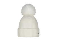 Barts Bonnet d'hiver Kenzie tricoté à pompon crème Taille unique