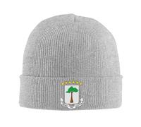 Bonnet Femme Respirant En Tricot Emblème National De La Guinée Équatoriale Pour Homme, Bonnet D'Hiver Chaud En Acrylique Doux Pour Femme, Bonnets D'Hiver Classique Unisexe Confortable Style Rue