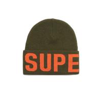 Superdry Bonnet femme Brandedted tricoté Vert TU